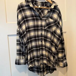 BP Black and White Plaid Shirt